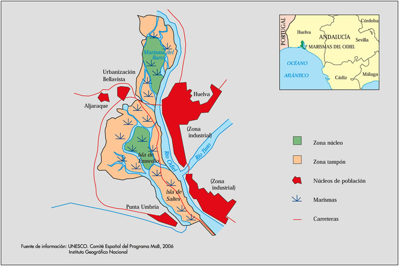 Plano de Situación - Marismas del Odiel